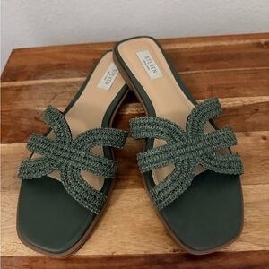 Steve Madden Women's Green Woven Sandals